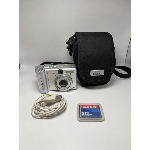 Canon PowerShot A95 5 MP Digital Camera 3x Optical Zoom Extras Case Tested - Picture 1 of 7